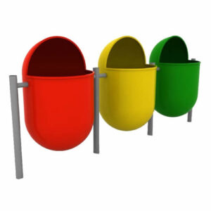 BASURERO RECICLAJE TRIPLE OVALO